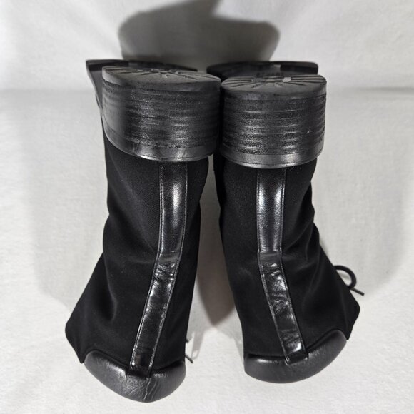 STUART WEITZMAN Eclectic Grandpa BLACK Nylon Upper Combat Boots Women Size 7.5B - Picture 10 of 17